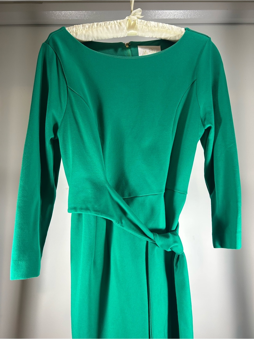 Lilly Pulitzer Leighton 3/4 Sleeve Straight Fit Dress Size 8 - Fiddle Leaf Green - Picture 4 of 12
